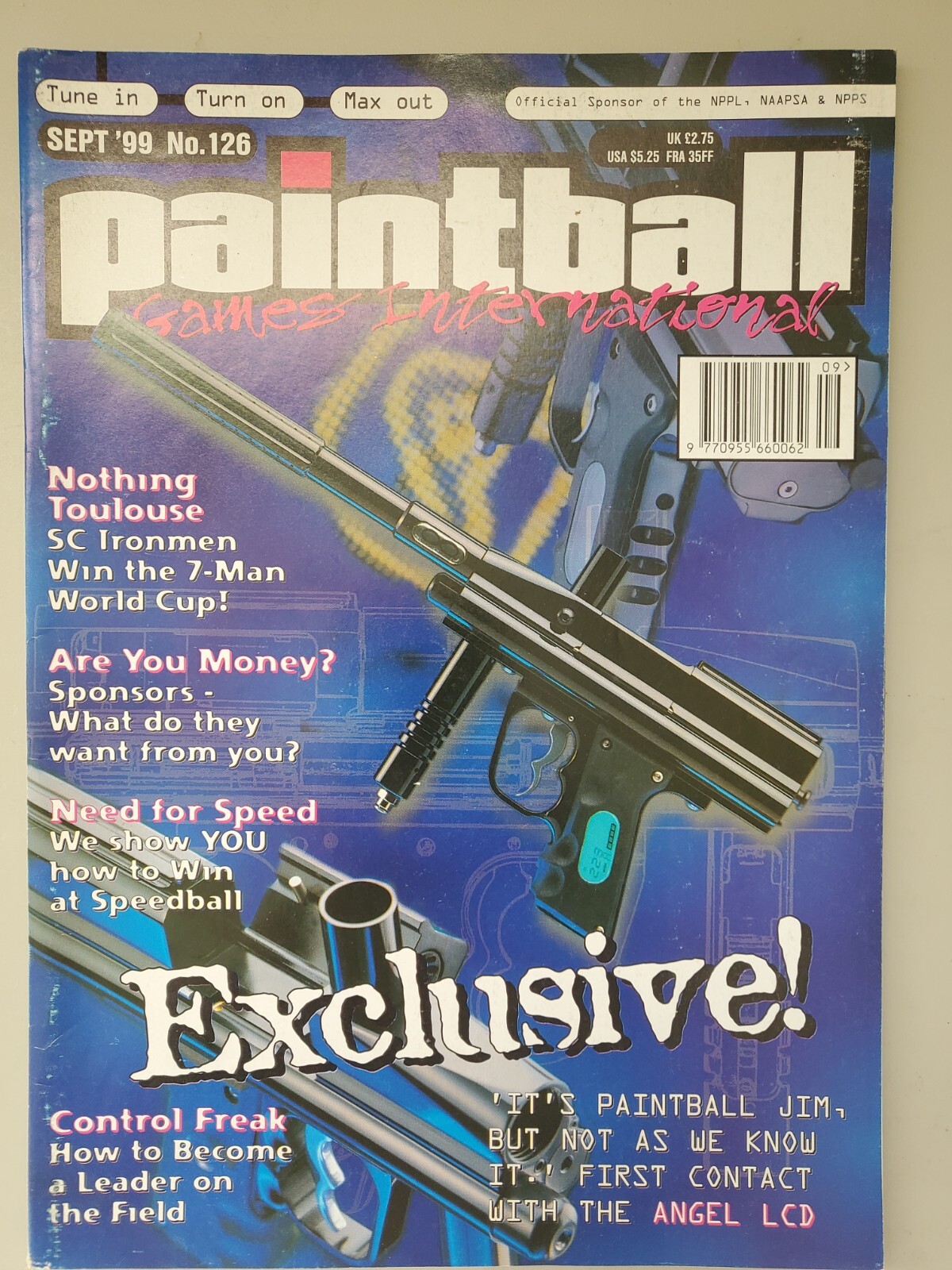 RARE Paintball Games Int'l PGI Print Magazine Sept 1999 Ironmen win in France