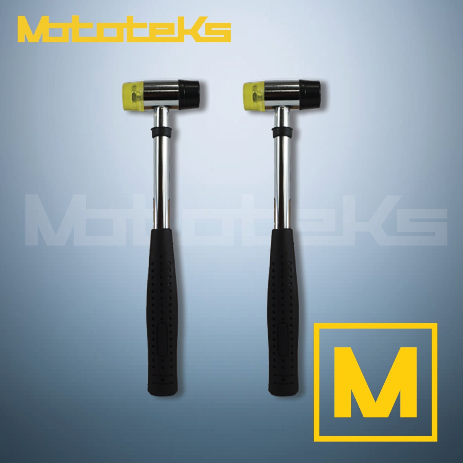 [2PCS] Double Faced Soft 2-Way Rubber Hammer, Compact Mallet Hammer Handle