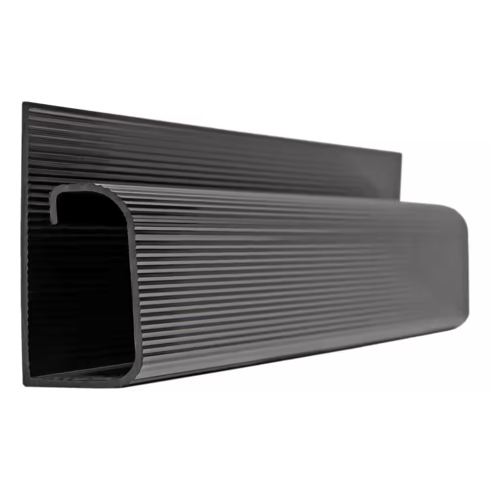 16 In. J-Channel Desk Cable Organizer in Black (5-Pack)
