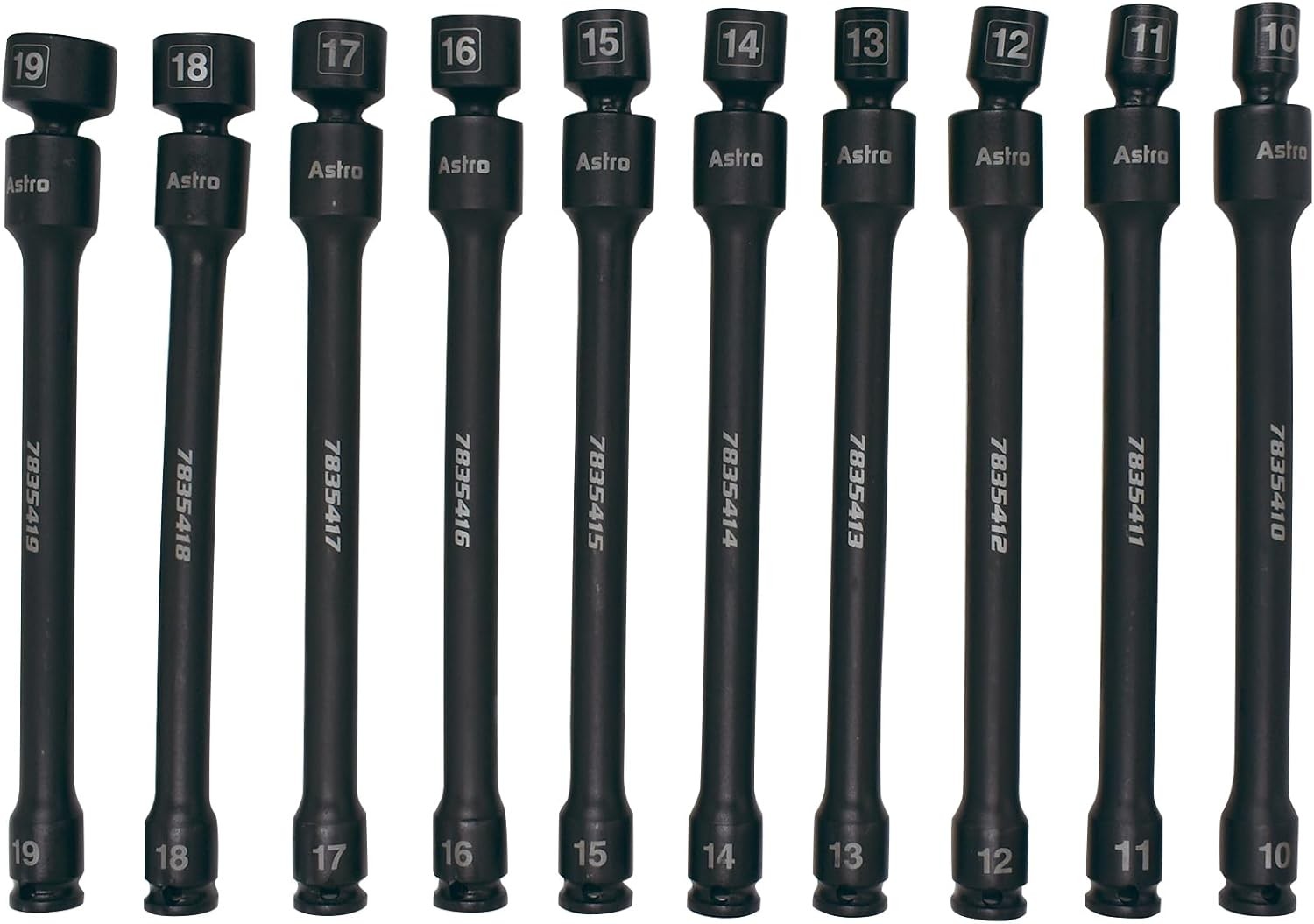 Astro Tools 78354 10-Piece 3/8" Drive 6 Point Pinless Universal Torque
