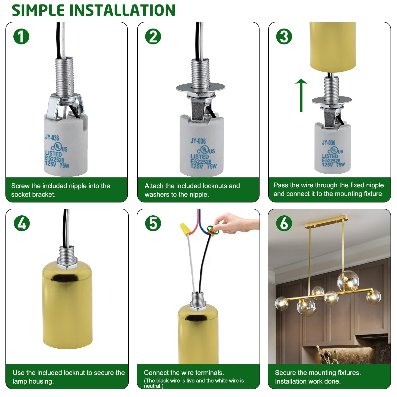 E12 Socket,Ceramic Candelabra Socket E12 Bulb Lamp Holder,Light Socket with W...