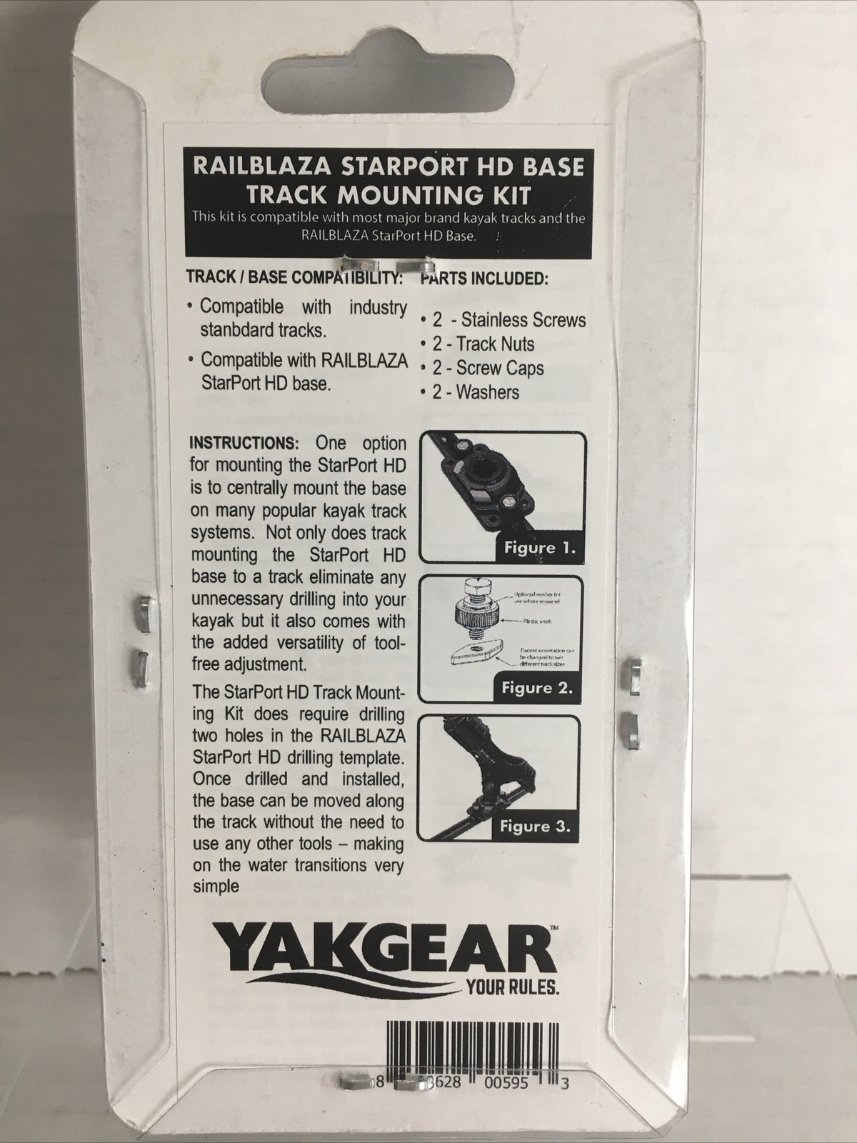 Yakgear Railblaza Star point HD Track Mounting Kit-New USA Seller