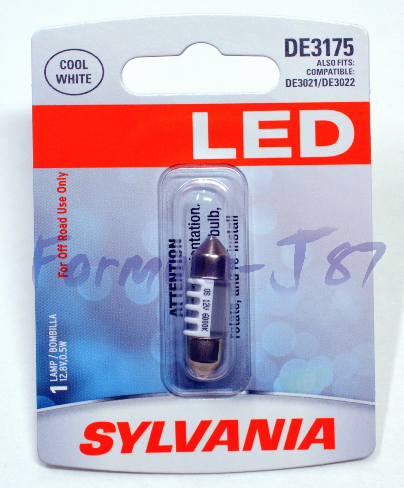 Sylvania Premium LED Light De3175 White Two Bulbs Interior Dome Replacement Lamp