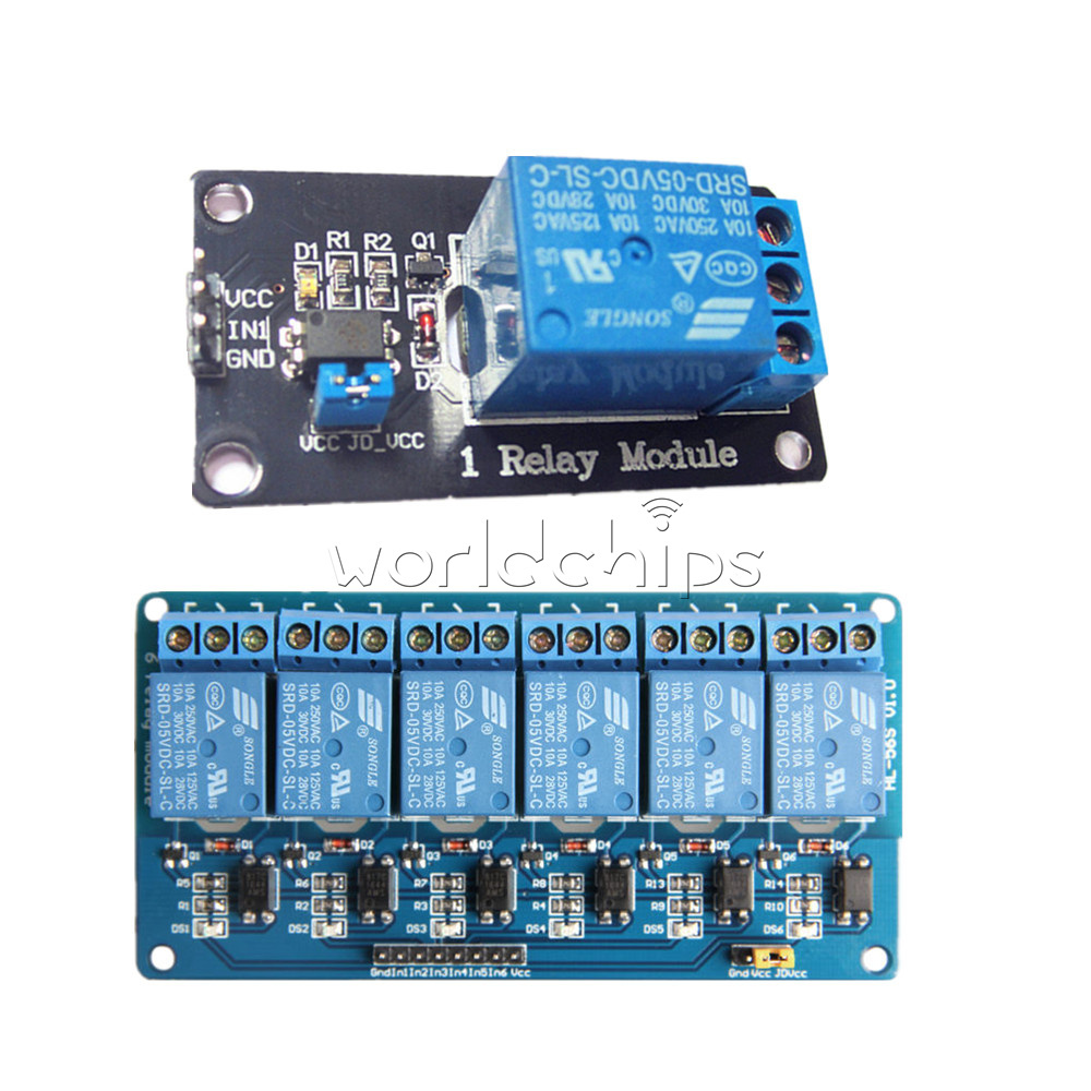 5V 1/6 Channel Relay Board Module Optocoupler LED for Arduino PiC ARM AVRC New