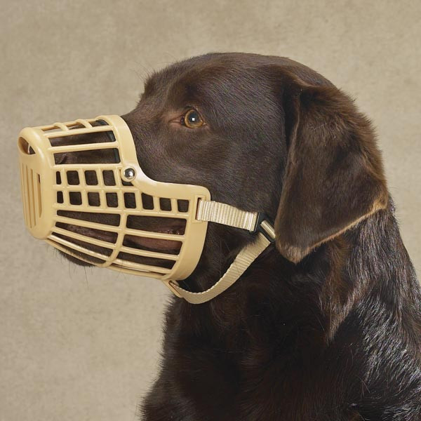 DOG NO BITE Quick Fit/Release AdjustableTraining Safety HEAVY DUTY BASKET MUZZLE