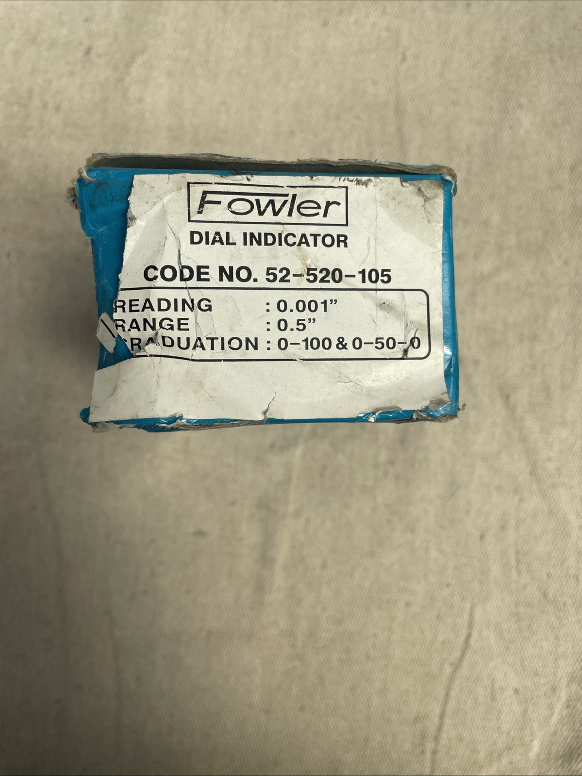 Fowler 52-520-105 Dial Indicator 0.001"
