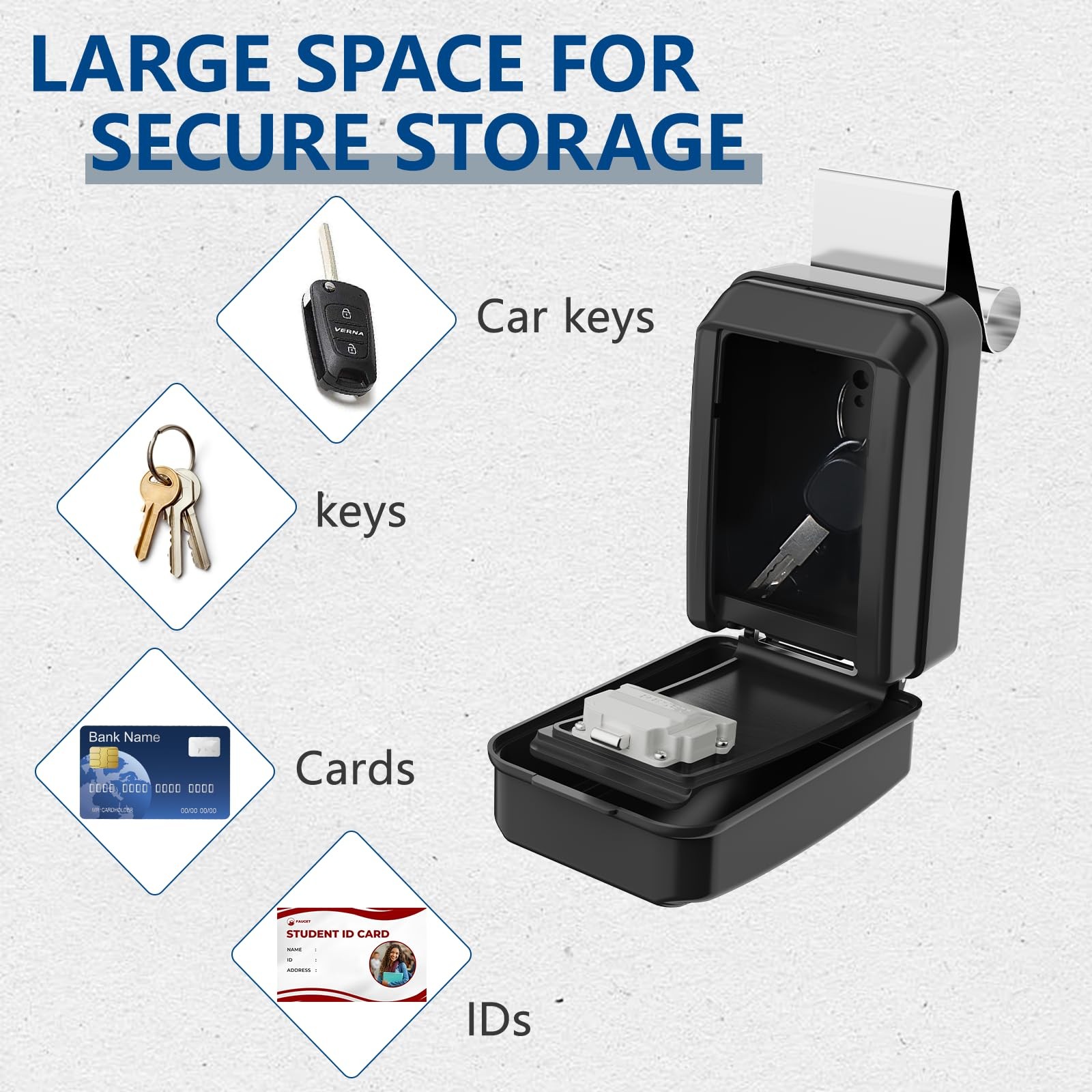 Piclafe Car Window Lock Box for Turo, Key with