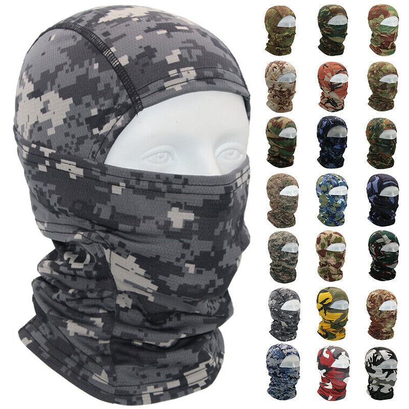 Tactical Balaclava Face Mask UV Protection Ski Sun Head Hood Cover for Men Women
