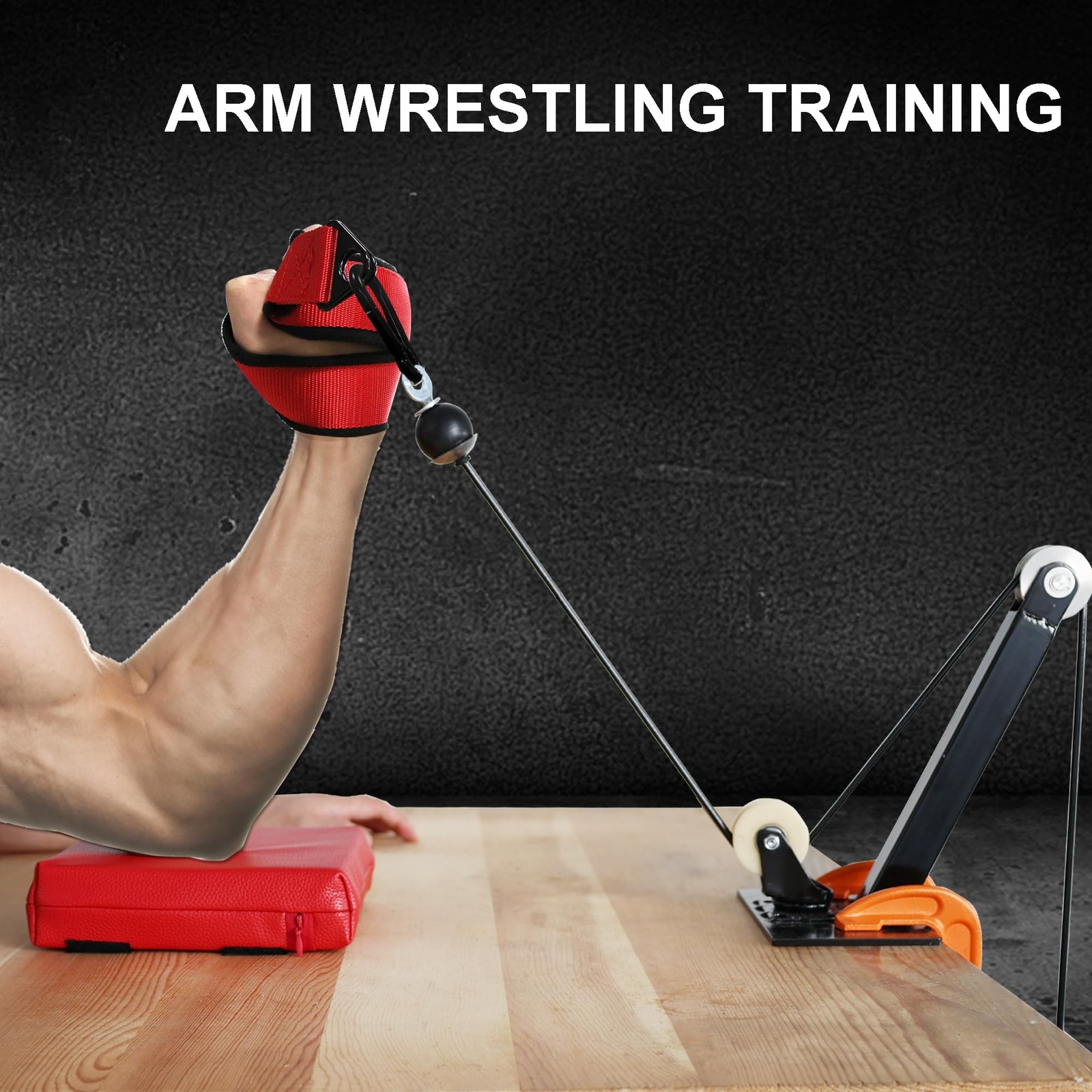 Arm Wrestling Training Strap Belt Hand Grip Arm Finger Forearm Exer... Fast Ship