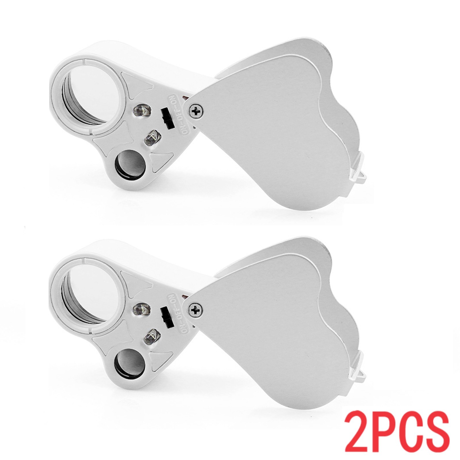 30x 60x Jeweler's Loupe Dual lenses Band Light Antique geology Magnifier Lens B