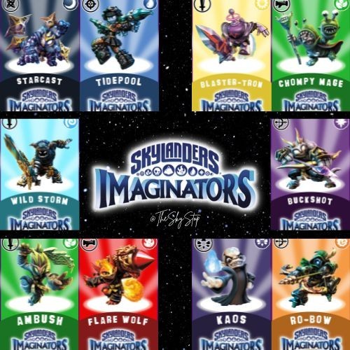 Skylanders Imaginators NFC CARDS all Characters and and creation crystals