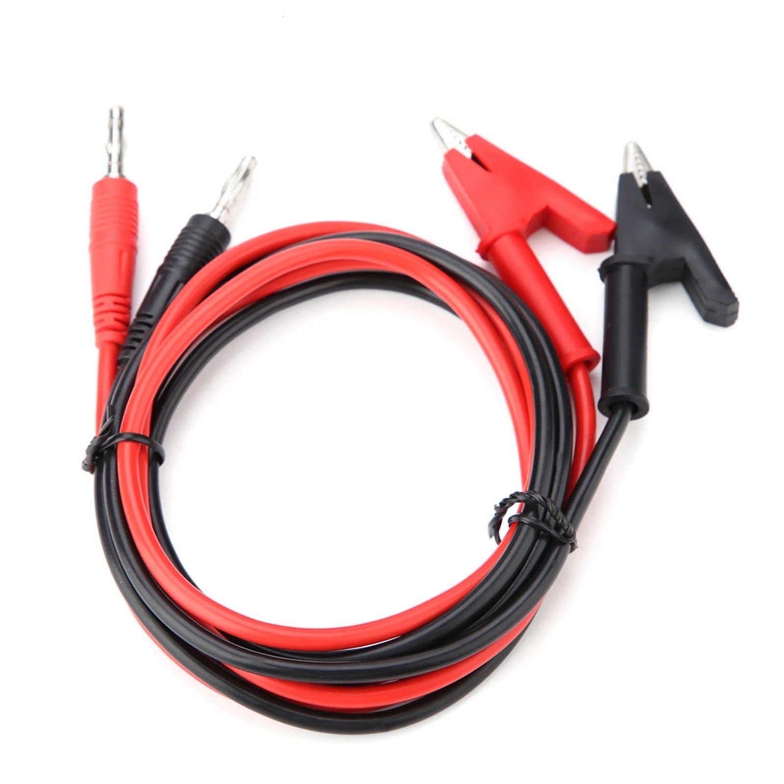 2Pcs Silicone Test Leads Banana Plug Crocodile Clip Probes Multimeter Kit