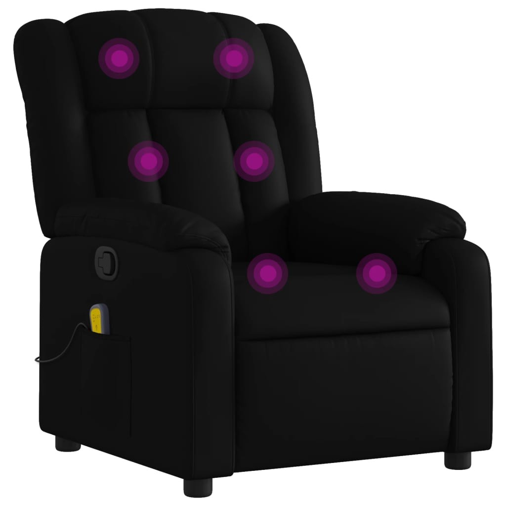 Massage Recliner Chair Reclining Armchair Home Theater Faux Leather vidaXL