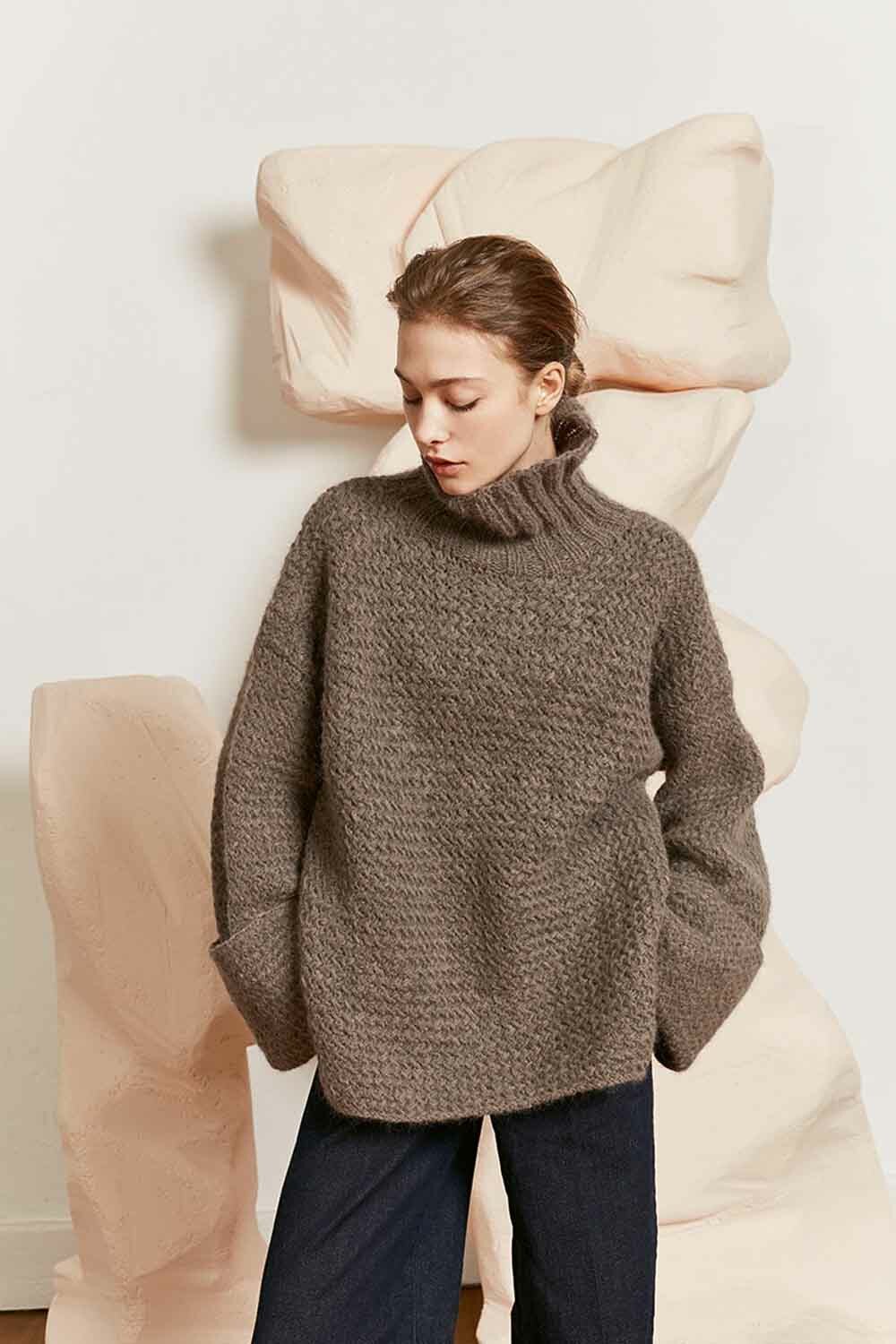 Pullover - Lang Yarns Malou Light - Model Package Knitting Package With A