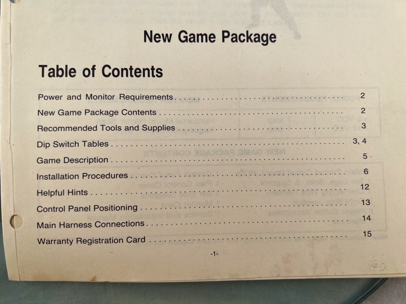 Final Fight Arcade Instruction Manual - Complete