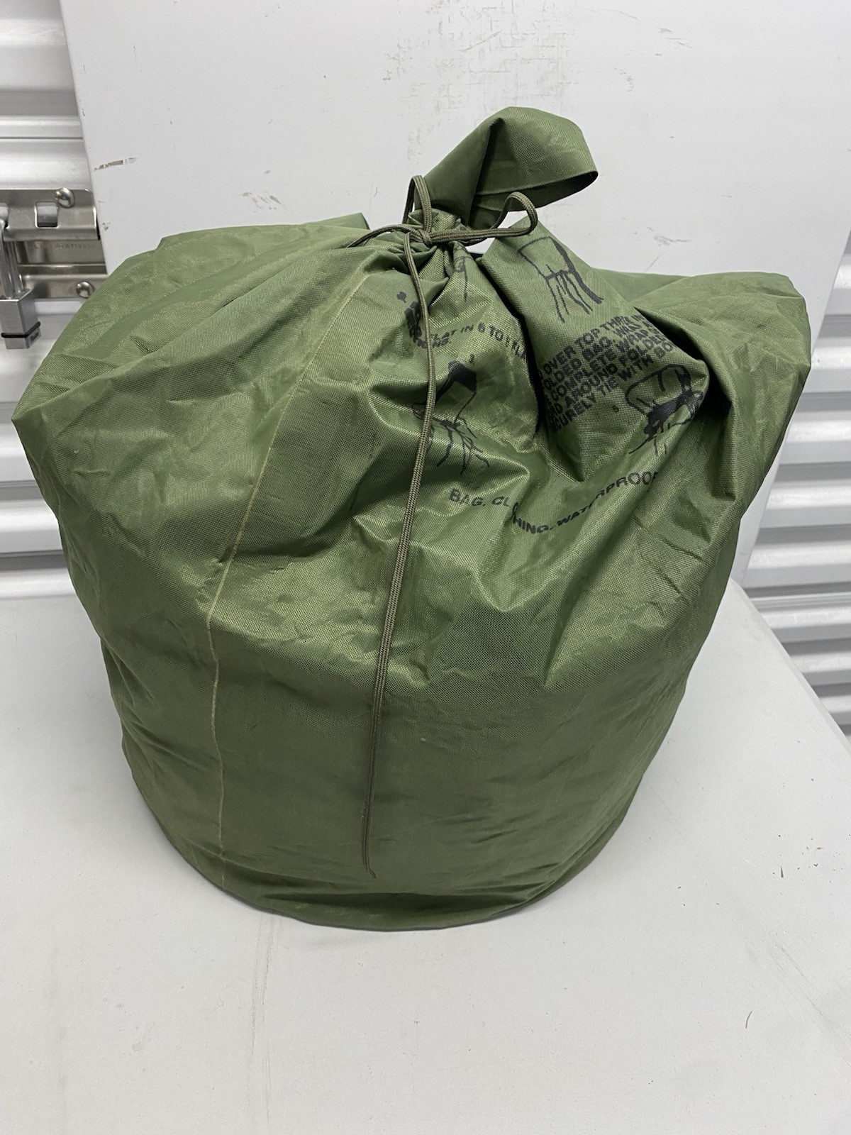 USGI OD Green Waterproof Clothing Bag 8465-00-261-6909