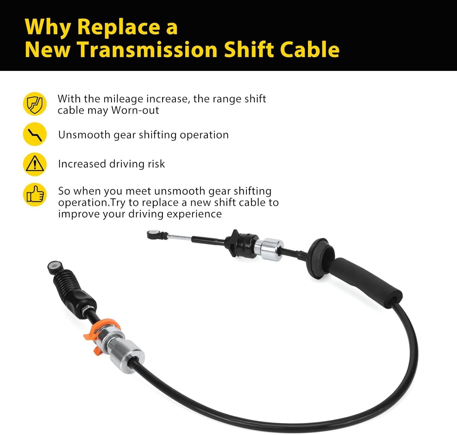 Enhance Shifting Experience: Jeep Wrangler 4x4 Shift Cable Compatible 2007-2011