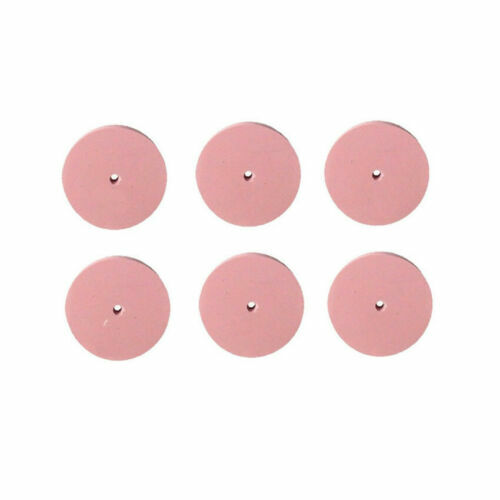 EVE SILICONE RUBBER SQUARE EDGE POLISHING WHEEL PINK EXTRA FINE 6 EA W/ MANDREL
