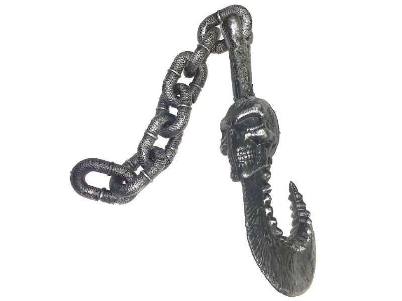 Jumbo Hook And Chain Links Skeleton Skull Prop Halloween Decor Haunted House New
