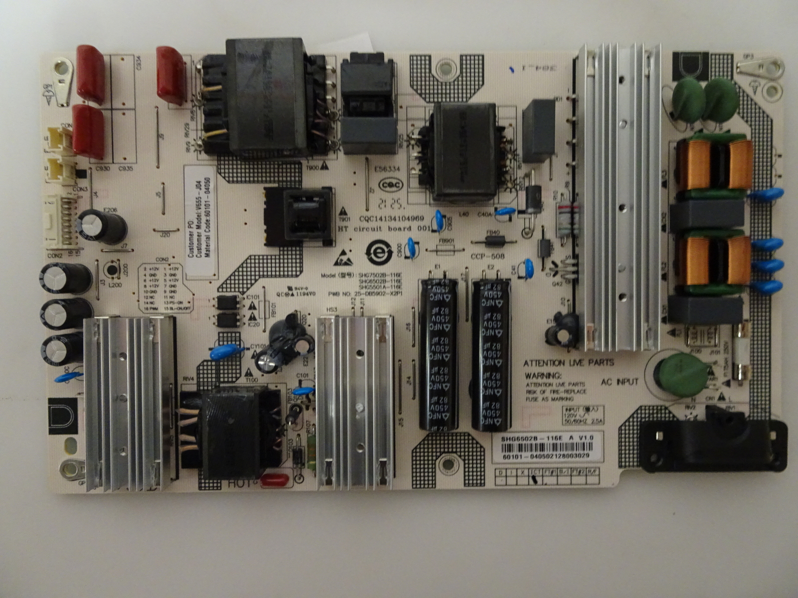Vizio V655-J04 Power Board 60101-04050