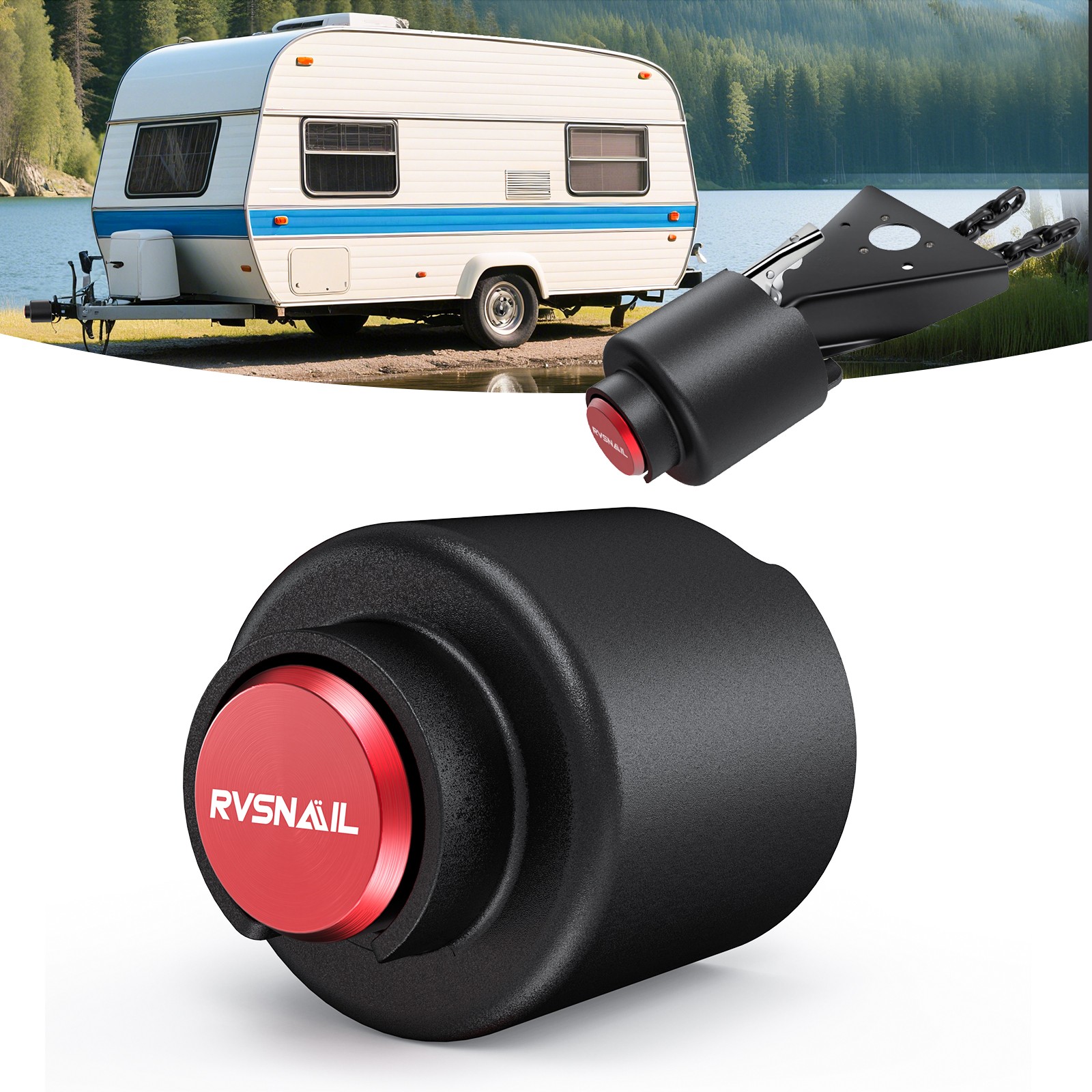 Trailer Lock Fits 2 Inch Couplers Secures Safety Chains Anti-Theft Hitch Lock US