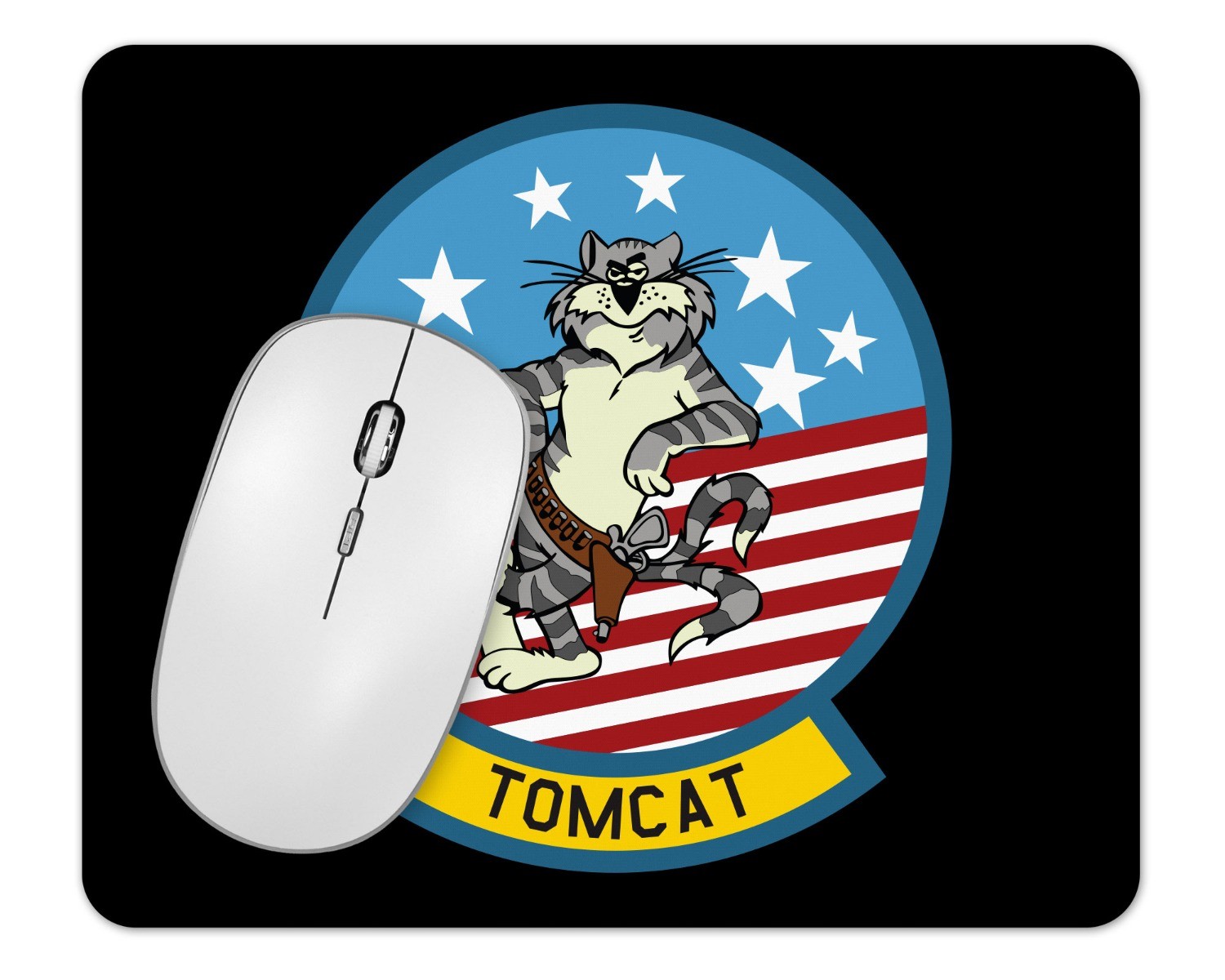 F-14 Tomcat Patch Design 1/8 Inch Thick Mouse Pad