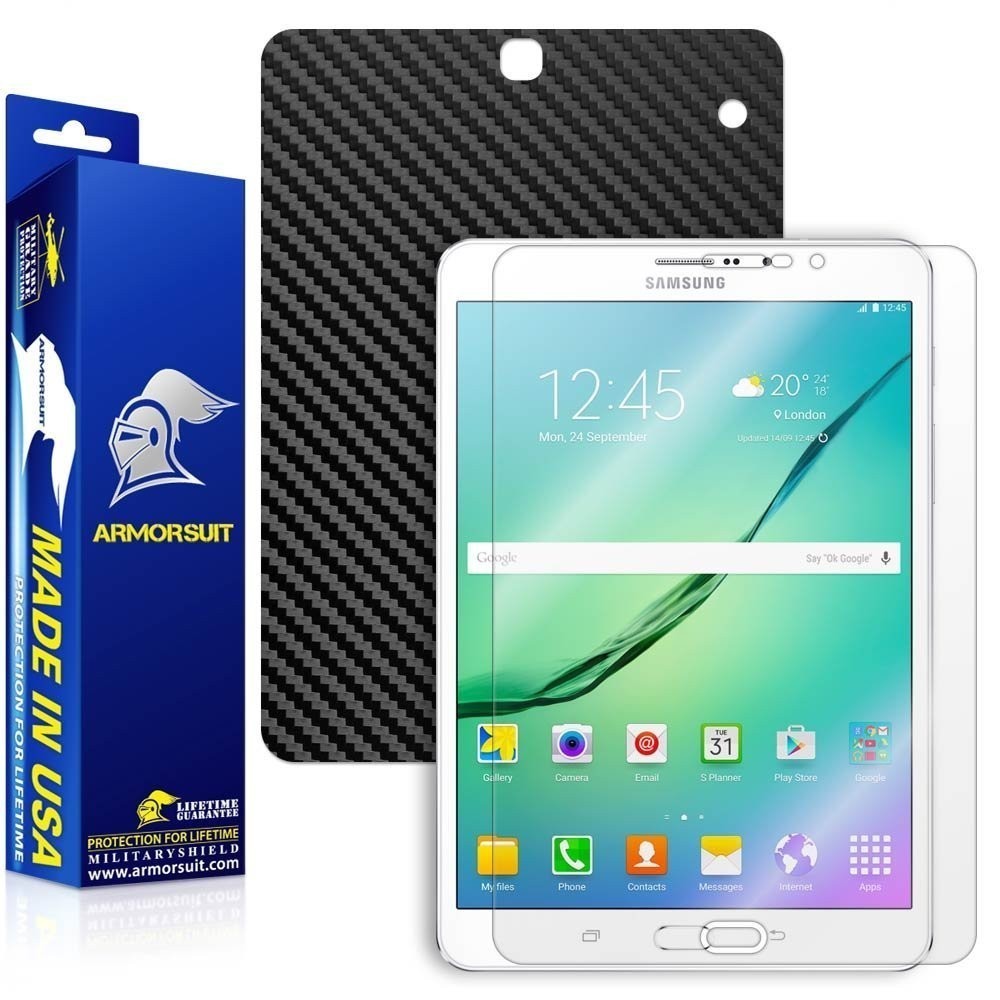ArmorSuit Samsung Galaxy Tab S2 8.0 Shield Screen Protector + Black Carbon USA