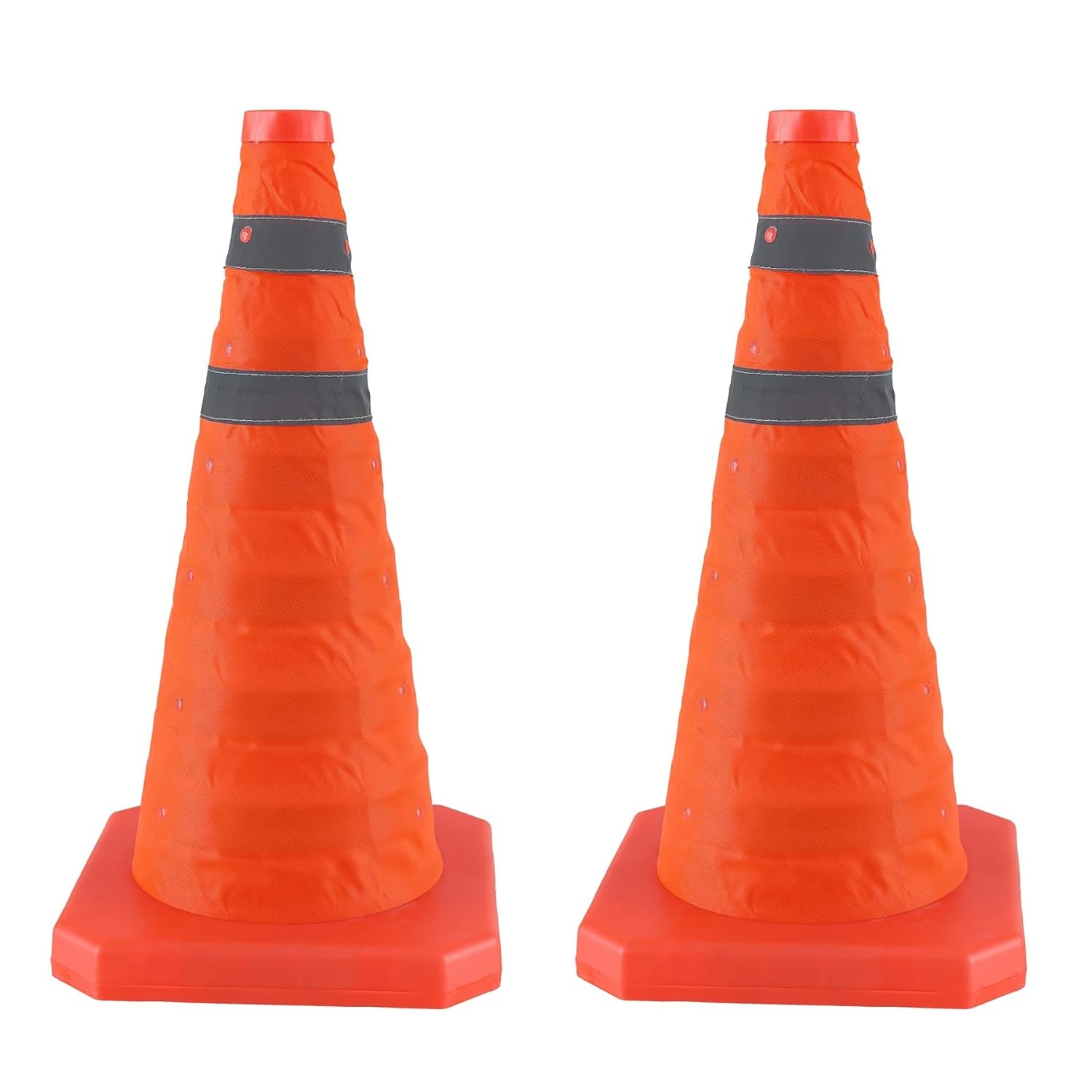 18''/28'' Multipurpose Collapsible Traffic Safety Cones with Reflective Strip