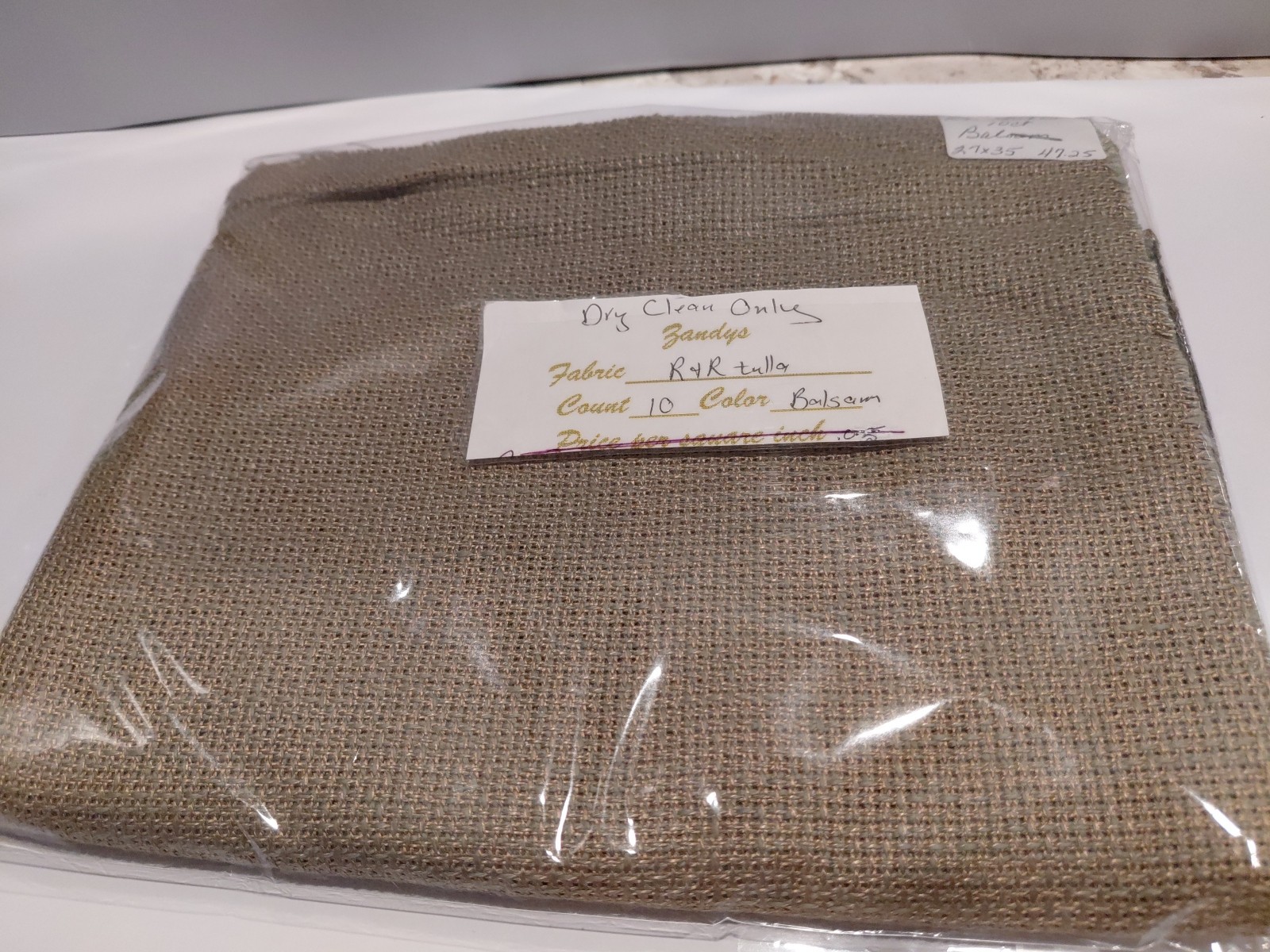 R&R 10 count Tula Linen Balsam 27x35