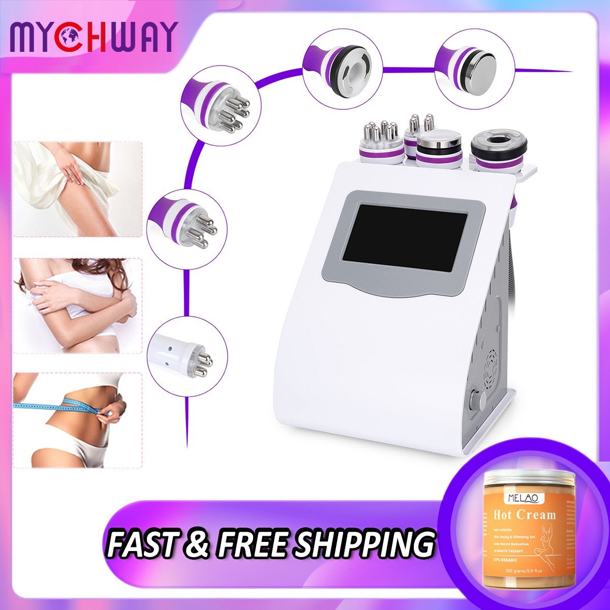 5-in-1 Beauty Machine for Body Massage Facial Skin Care Home & Salon SPA Device