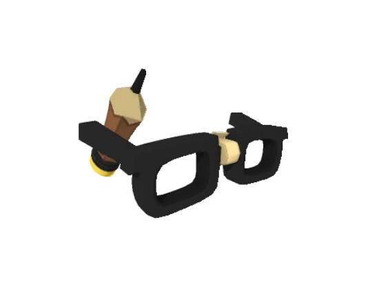 Animal Jam Classic AJ AJC Rare Yellow Nerd Glasses Item (Read Description)