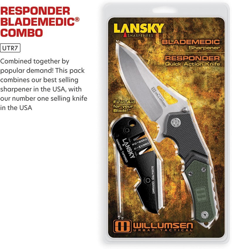 Lansky Blademedic/Responder Knife Combo. Two top sellers in one package!