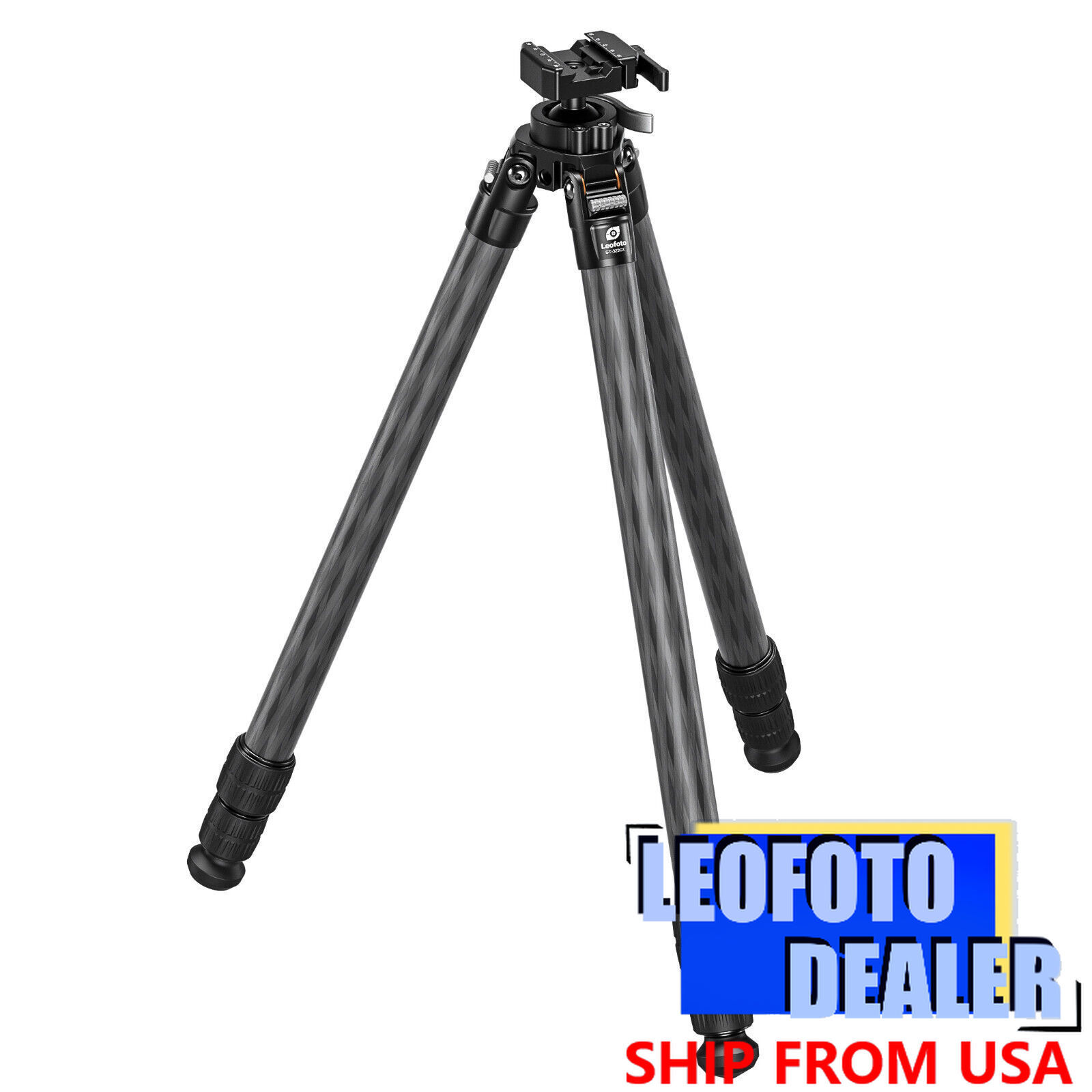 Leofoto ST-323CX Tripod+Integrated Lever-Control Ballhead Arca & Picatinny Clamp