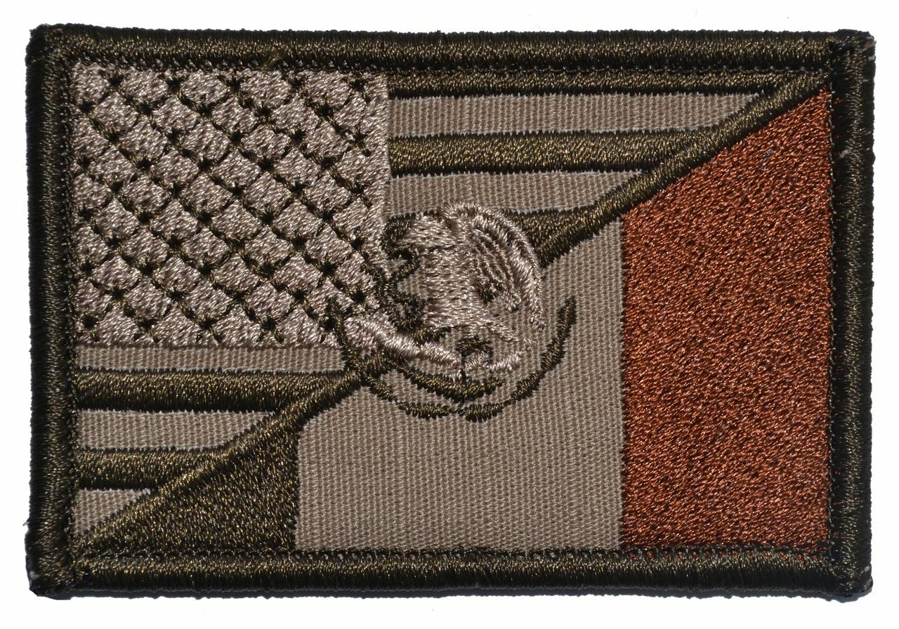 USA / Mexico Flag Patch 2x3