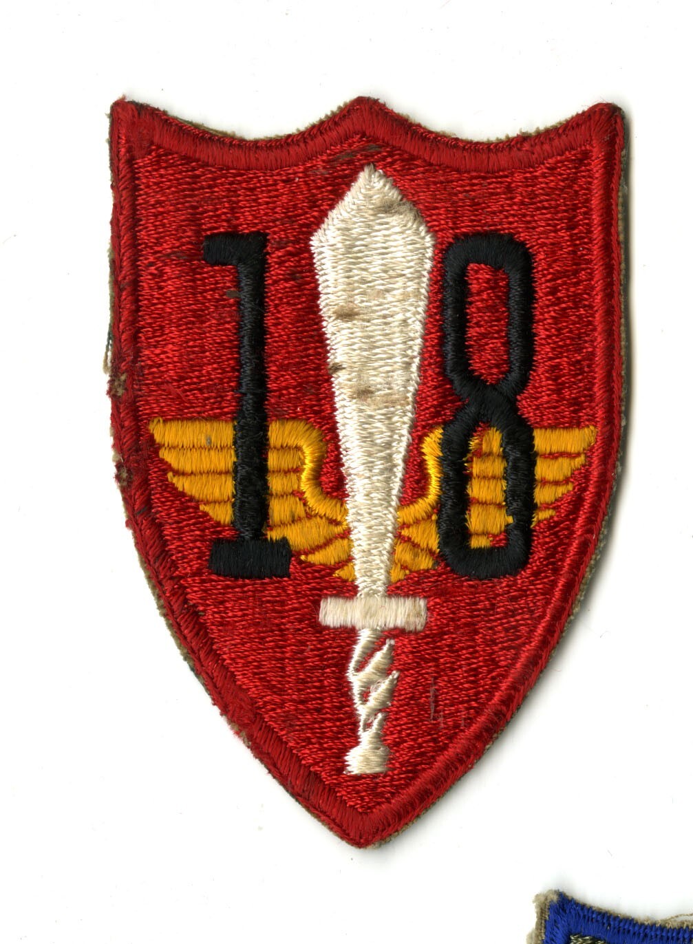 18th Marine Defense Battalion White Back Patch WWII Vintage