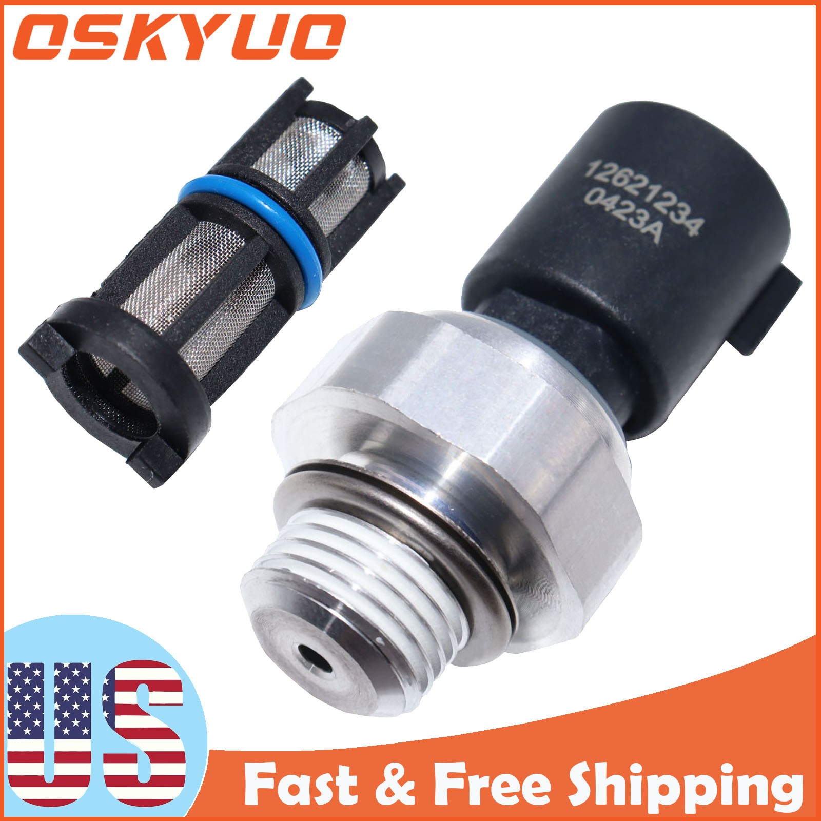 12585328 Engine Oil Pressure Sensor Sender Switch W/ Filter For Pontiac G8 2009