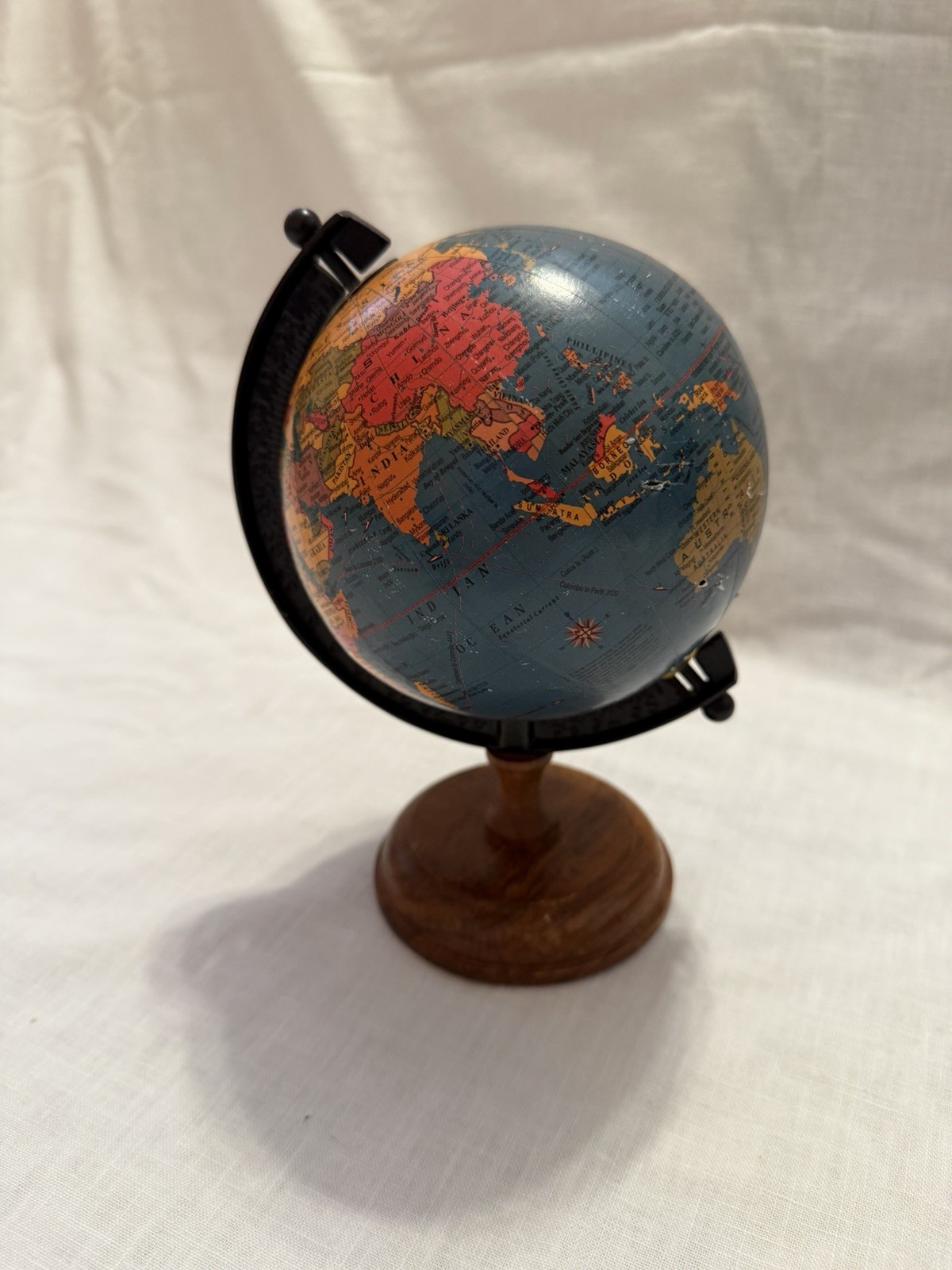 Vintage Pottery Barn Small Globe 8”