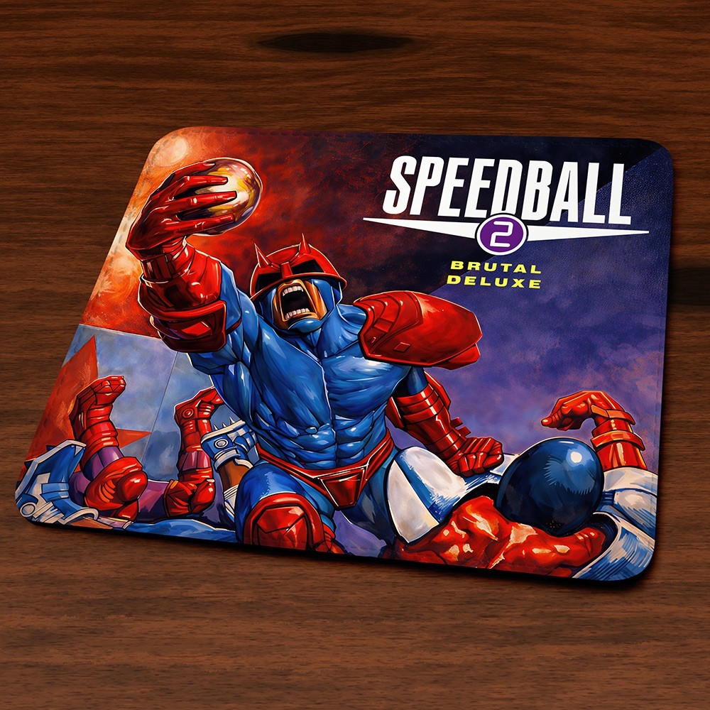 Speedball 2 Brutal Deluxe Mouse Pad Mat For Atari Amiga Commodore 64 Sega PC