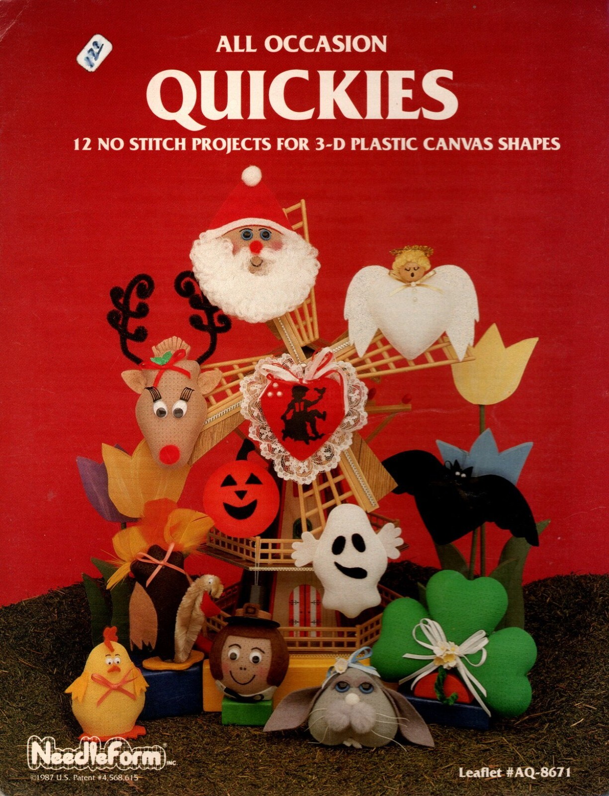 Needleform AQ-8671 ALL OCCASION QUICKIES with 3-D SHAPES Plastic Canvas Pattern