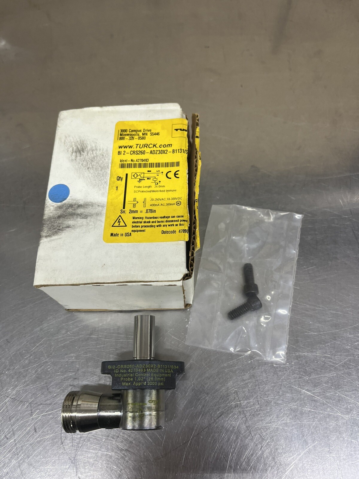 Turck BI2-CRS260-ADZ30X2-B1131/S34 Proximity Sensor Switch New Open Box Made USA
