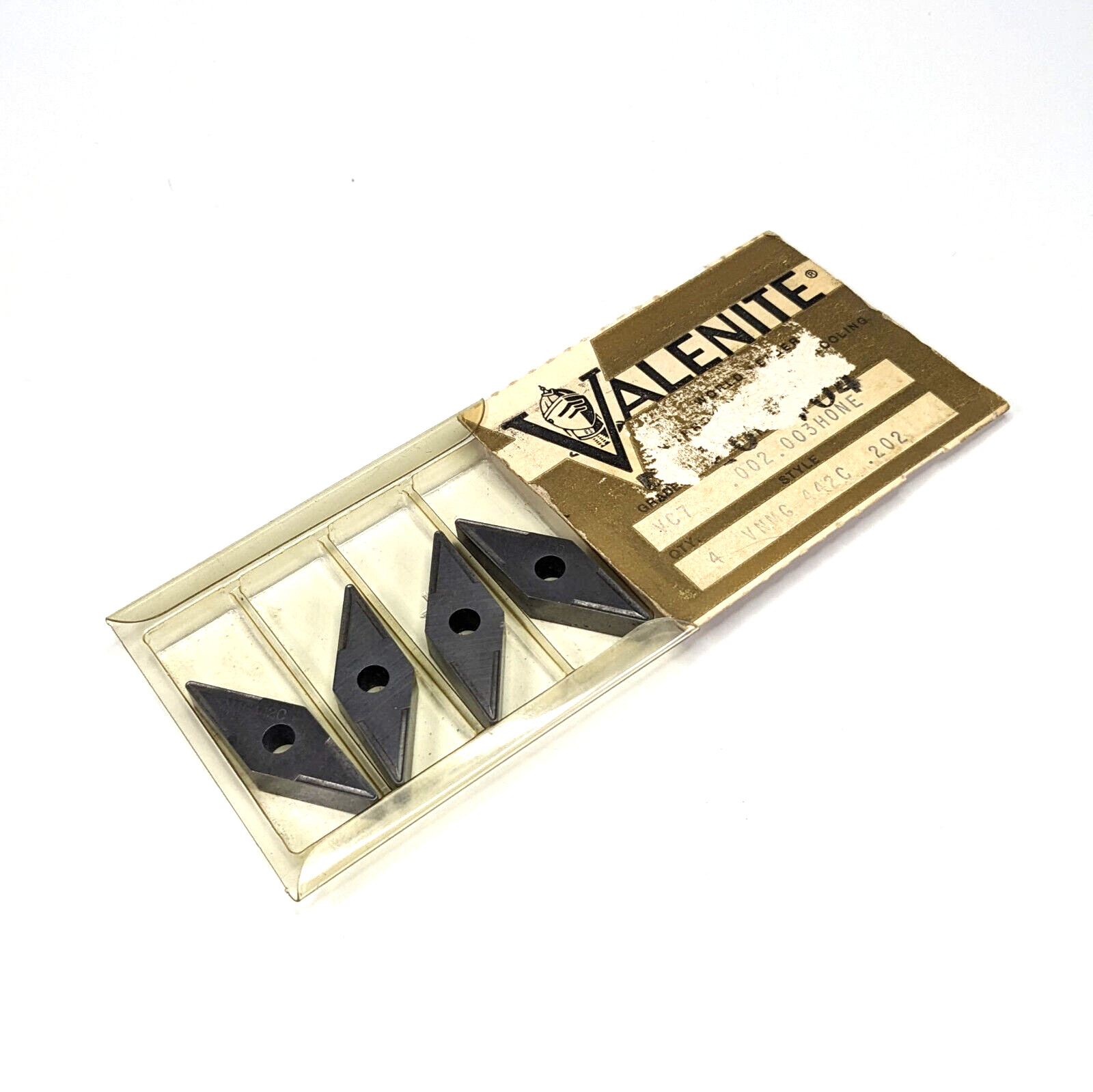 Valenite VNMG-442C .202 Grade VC7 Carbide Inserts 4x - .002 .003 Hone