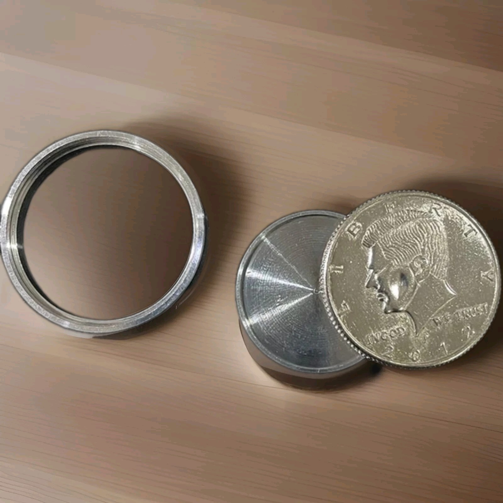 Spy Coin Half Dollar - Hollow Coin - Magic Trick Coins - Close up Tricks