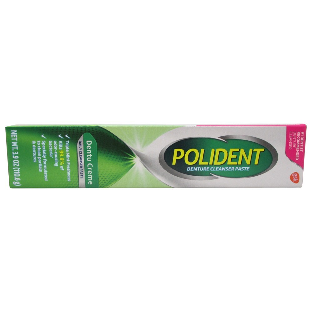 Polident Daily Denture Paste: Clean, Refresh, Protect - 6 Pcs