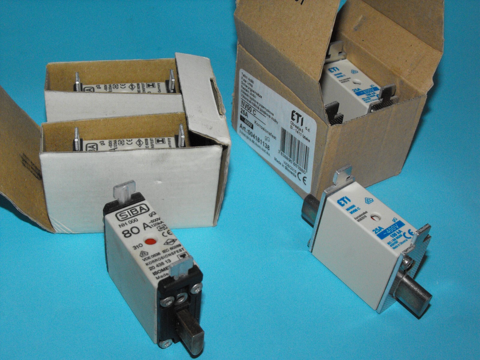 SIBA NH000 80A+ETI NV00C 25A.Fuse.(LOT6PCS).NEW