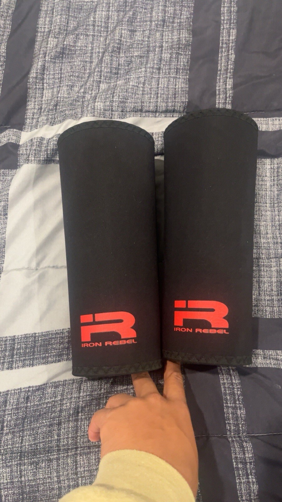 men’s iron rebel knee sleeves powerlifting 7mm large