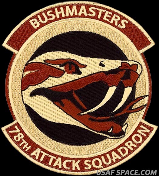USAF 78th ATTACK SQ - DESERT - MQ-1 Predator, MQ-9 Reaper UAV DOD ORIGINAL PATCH