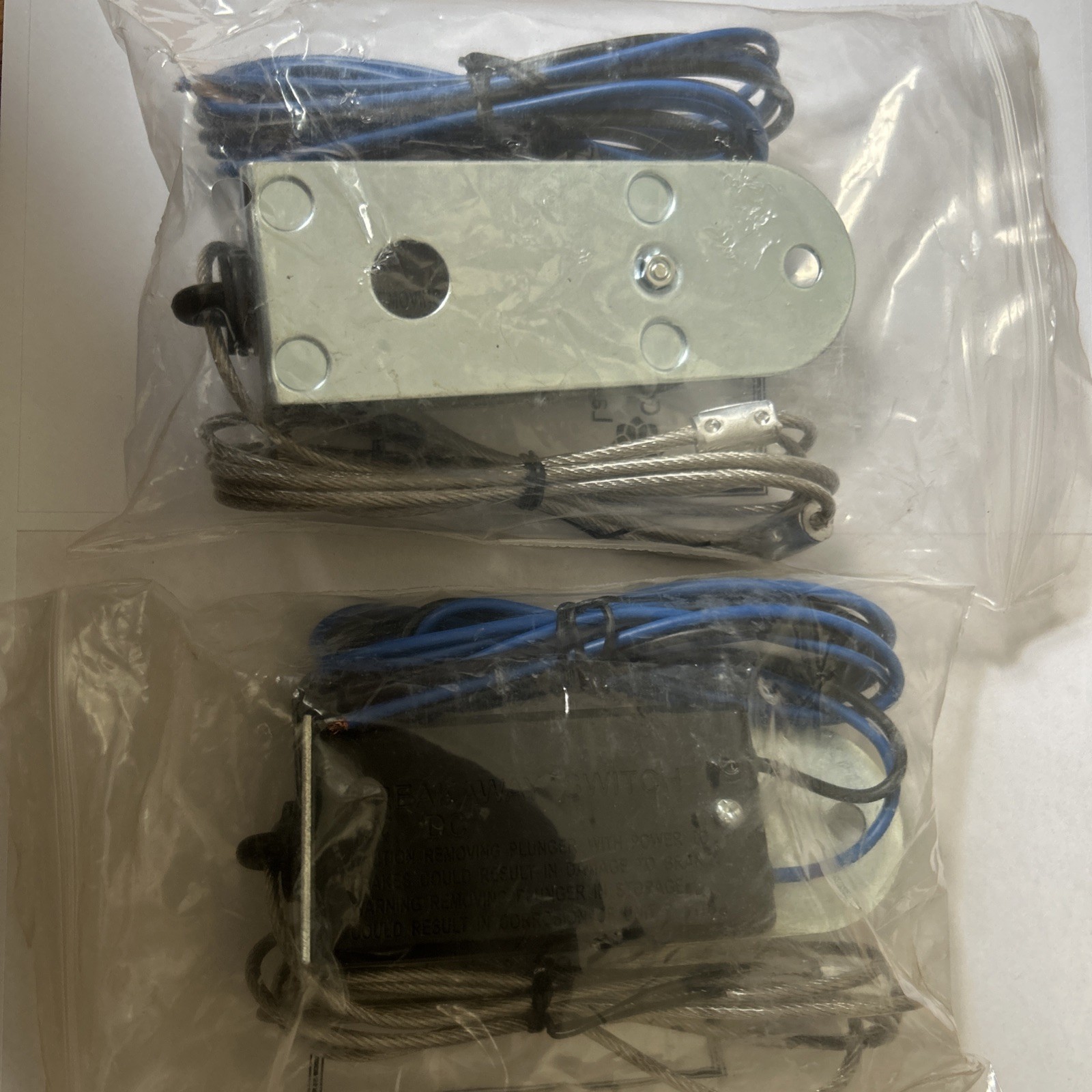 2 Trailer Break Away Switches 4' Cable Lanyard Plastic Pin Electric Brake away