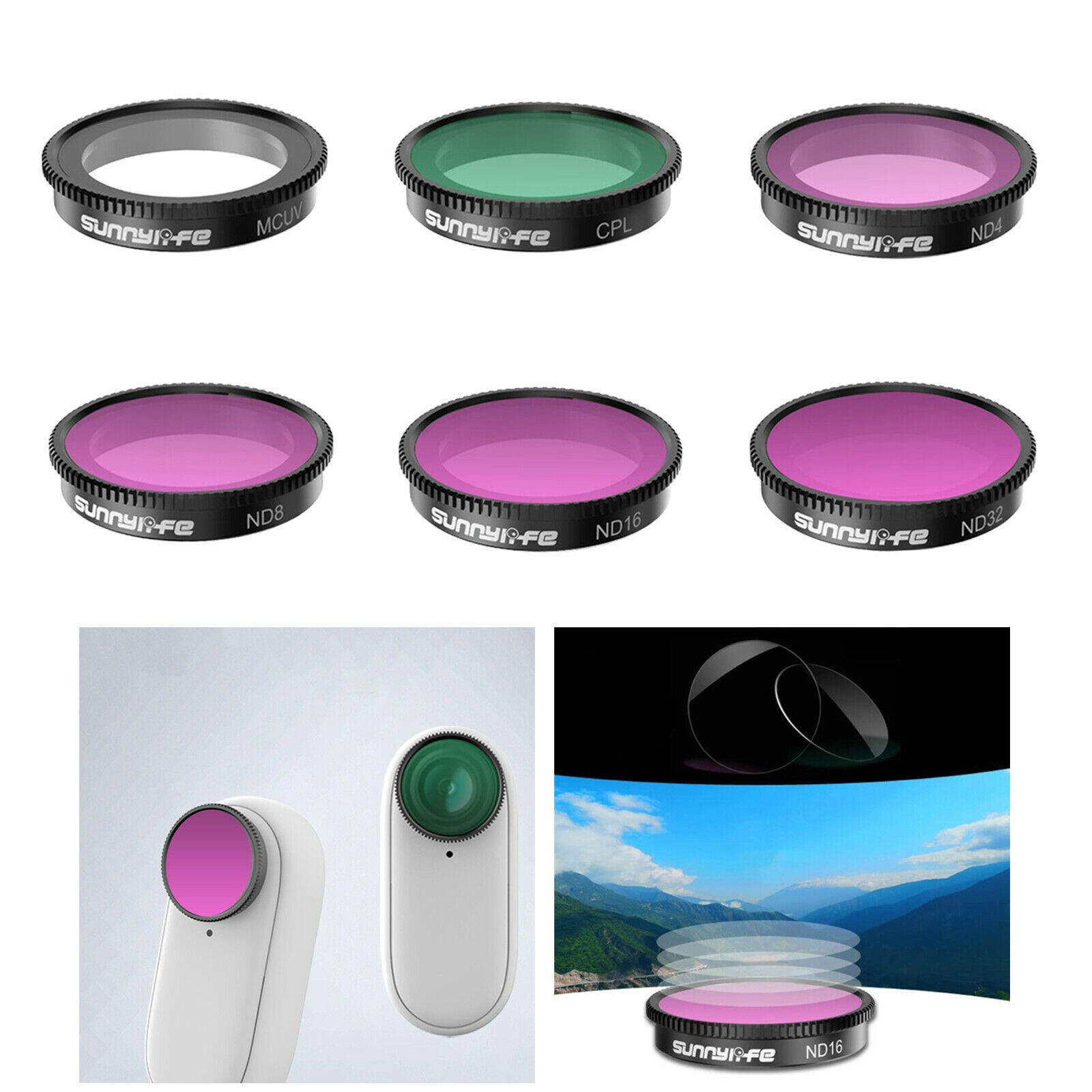 Waterproof Combo Lens Protective Filter Protector for Insta360 GO2 Sport Camera