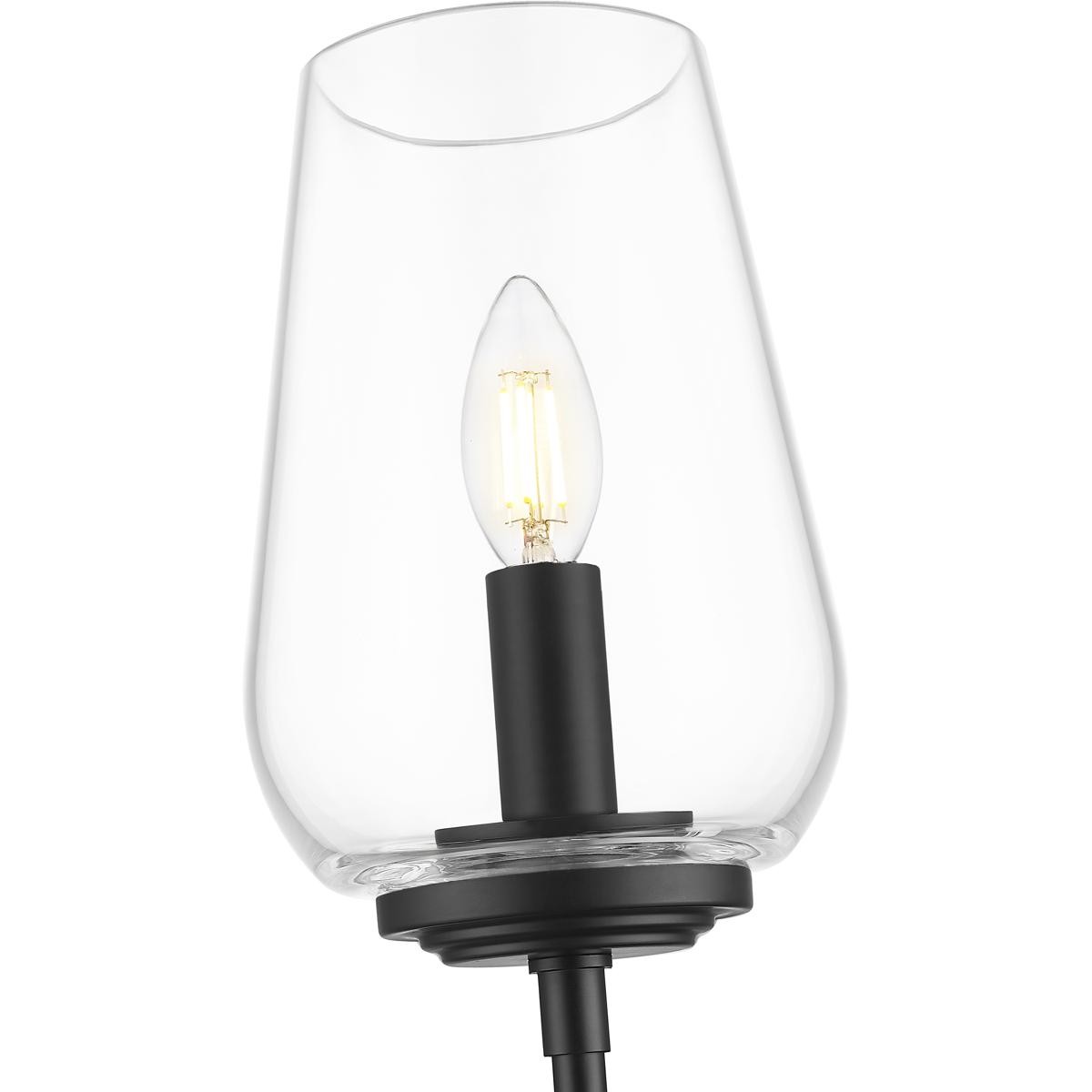 Z-Lite 2012-1S-MB Dominique Wall Sconce Wall Light in Matte Black