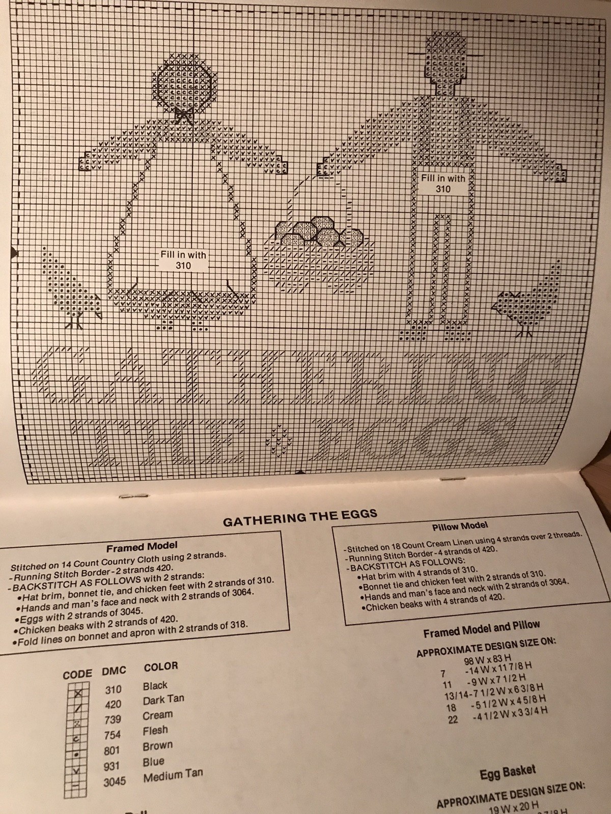 HOMESPUN ELEGANCE THE AMISH COUNTED CROSS STITCH PATTERN LEAFLET 1985
